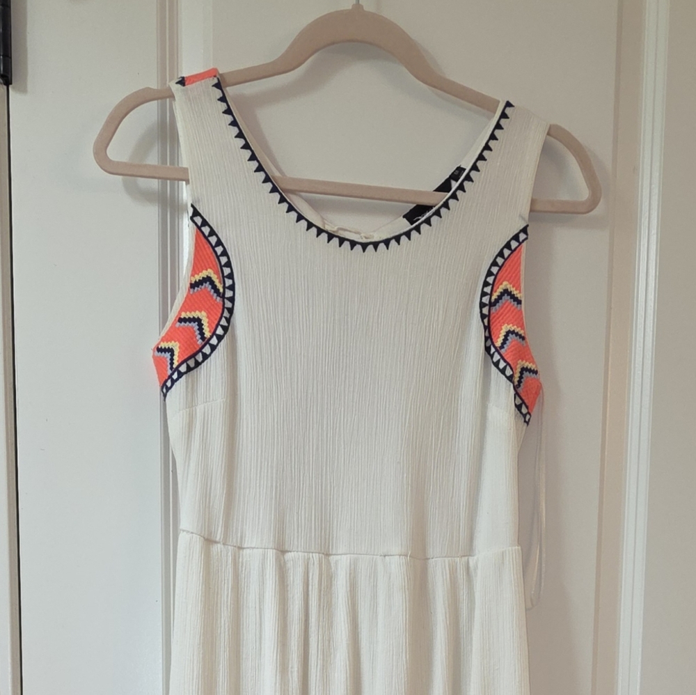 Romeo & Juliet Couture Cream Dress with Vibrant Accents